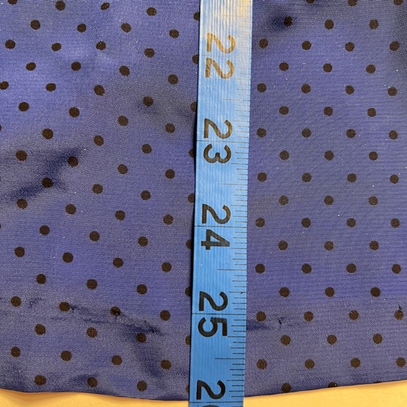 Vintage Jonathan Martin Royal Blue Polkadot Pencil Skirt Size 4 - Picture 6 of 10